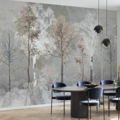 Fototapet Hidden Bird, Brown Grey, Personalizat, Photowall