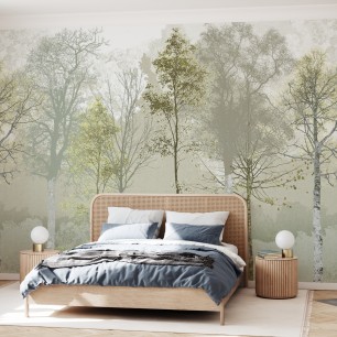 Fototapet Photowall PHW-e323389. Conține culorile: Gri, Gri Pietricică, Verde, Verde Măsliniu, Alb, Alb Pur, Galben, Galben Sulfuric, Verde, Verde Sticlă