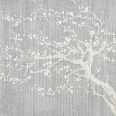 Tapet cu flori de cires Sakura Spring II - un design minimalist si elegant pentru casa ta.