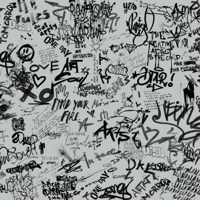 Street Art Poetry, Green, Photowall Wallpaper