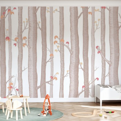 Tapet cu copaci, Trees and Trees II, tapet modern pentru dormitor