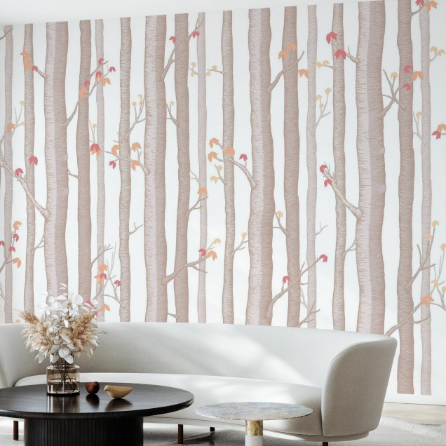 Tapet cu copaci, Trees and Trees II, tapet modern pentru dormitor