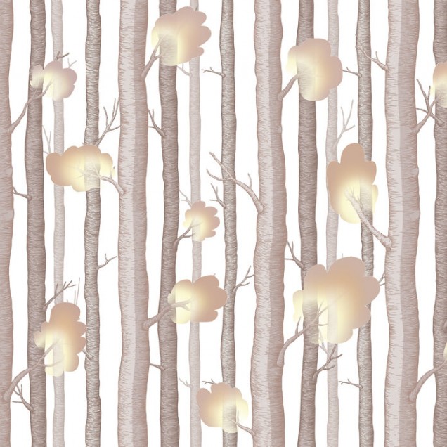Wallpaper Trees and Trees III, design modern cu o pădure fermecătoare, perfect pentru camera copilului.