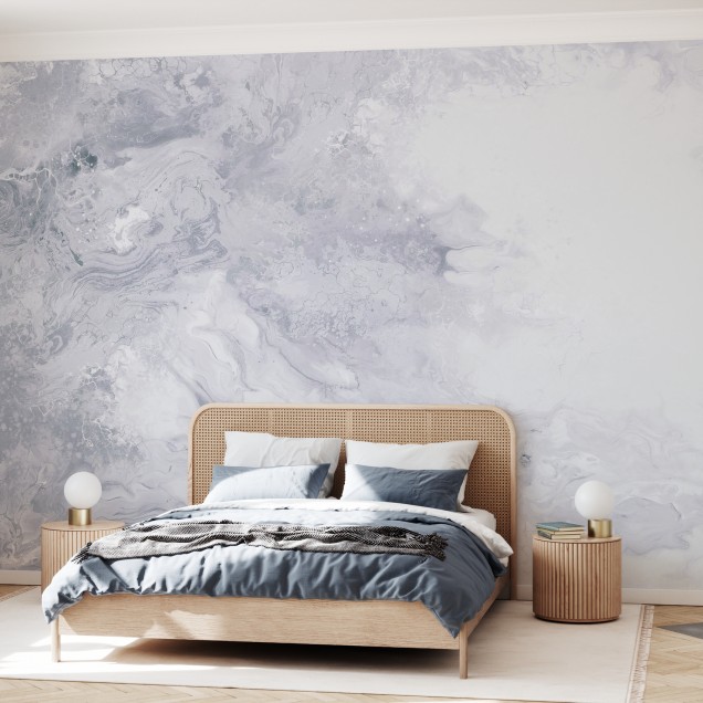 Weave Photowall - tapet cu model de marmură gri, decor modern minimalist.