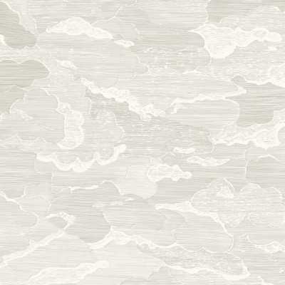 Fototapet cu design de nori greige în camera unui copil