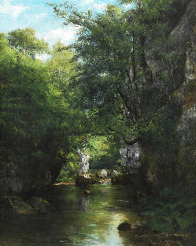 Tapet cu imagine a unui râu în pădure, Water Stream