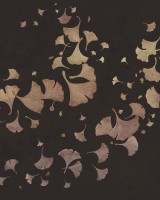 Ginkgo Leaves Blowin in the Wind, Brown, Photowall