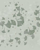 Ginkgo Leaves Blowin in the Wind, Green, Photowall
