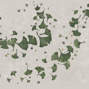 Fototapet Ginkgo Leaves Blowin in the Wind, Natur, Photowall