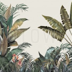 Fototapet Tropical, Large Leaves, personalizat, Photowall