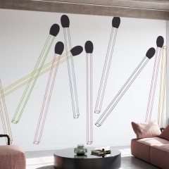 Fototapet Matches on White, Personalizat, Photowall