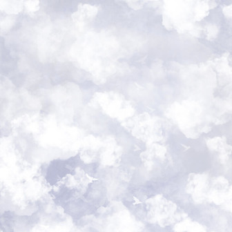Fototapet Clouds and Birds, Blue, Photowall