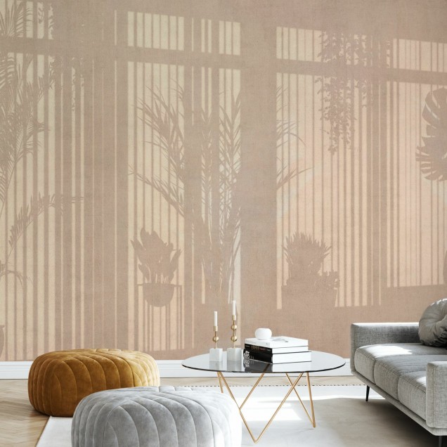 Tapet cu design minimalist, Sunny Window, Beige