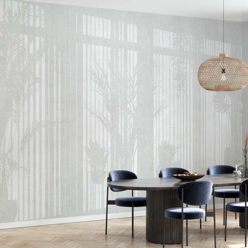 Tapet modern cu design minimalist - Sunny Window, Gri