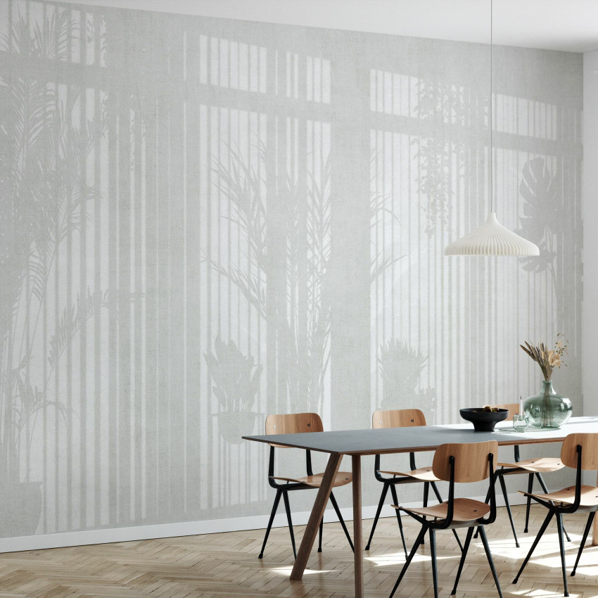 Tapet modern cu design minimalist - Sunny Window, Gri