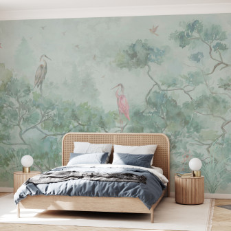 Up in the trees - Green, Photowall