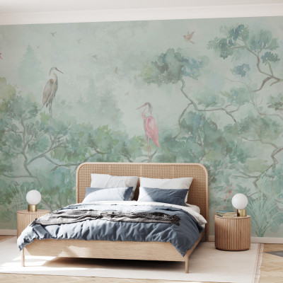 Up in the trees - Green, Photowall