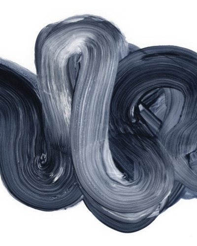 Wallpaper abstract albastru cu linii curbe si design simplu.