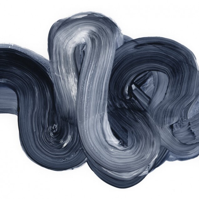 Wallpaper abstract albastru cu linii curbe si design simplu.