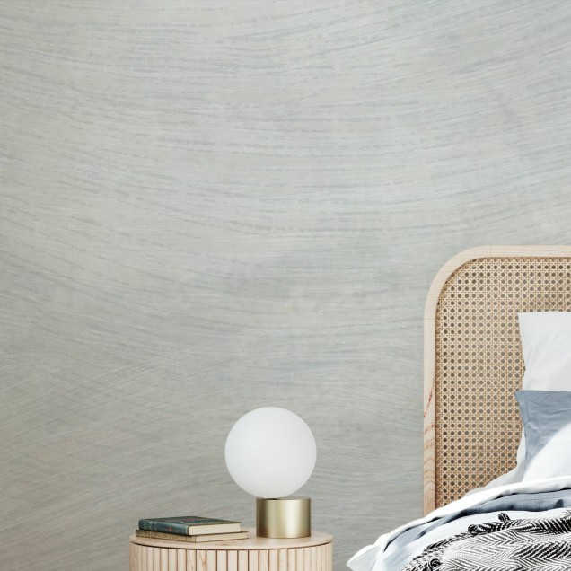 Tapet cu design minimalist, cu linii curbe si tonuri de gri si alb