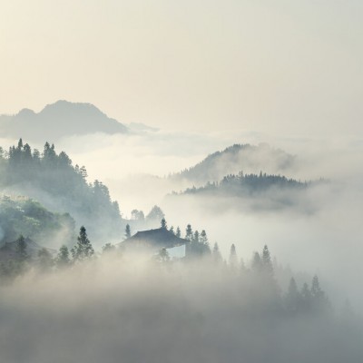 Fototapet Morning Mist on Mountains, Personalizat, Photowall, Fototapet living 