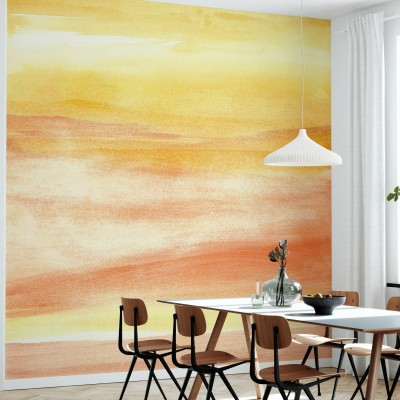 Fototapet Golden Sands cu un design modern, cu nuanțe calde și delicate.