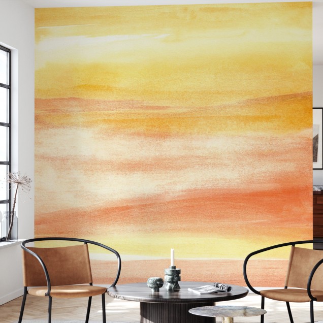 Fototapet Golden Sands cu un design modern, cu nuanțe calde și delicate.
