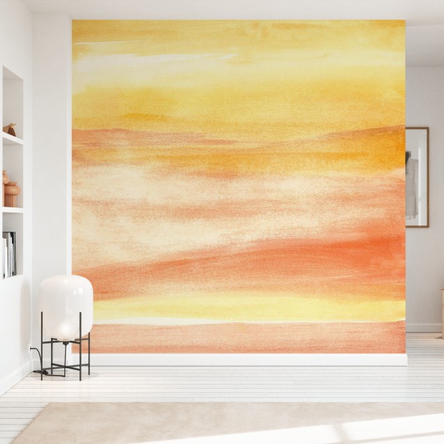 Fototapet Golden Sands cu un design modern, cu nuanțe calde și delicate.
