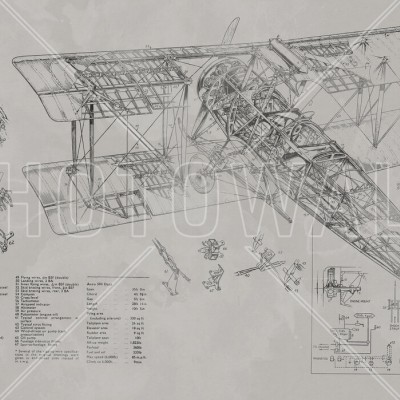 Avro 504K Airplane - Bright, Photowall, tapet cu avion