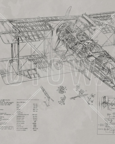 Avro 504K Airplane - Bright, Photowall, tapet cu avion