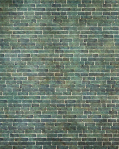 Tapet cu aspect de cărămidă verde, Green Brick Wall