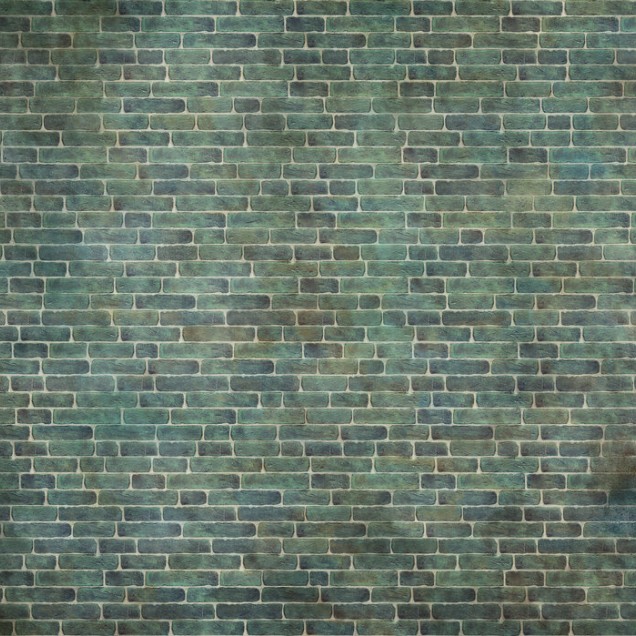Tapet cu aspect de cărămidă verde, Green Brick Wall
