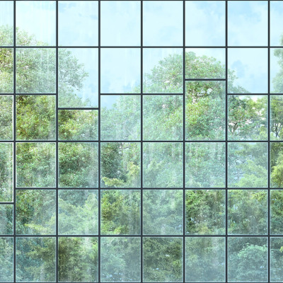 Windows View, Black, Photowall