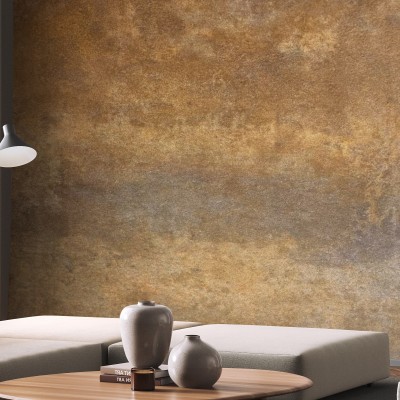 Tapet cu design inspirat de patina naturală a metalului, cu nuanțe calde și textură fină.