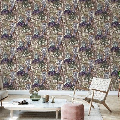 Tapet cu design floral exotic - Euphorbia Forest