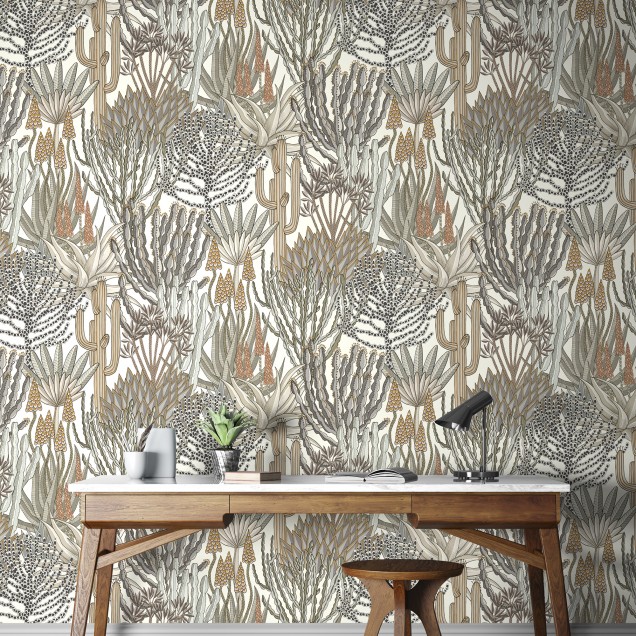 Tapet cu design de cactuși Euphorbia Forest
