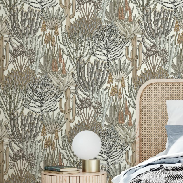 Tapet cu design de cactuși Euphorbia Forest