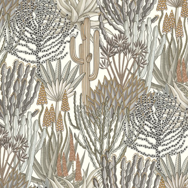 Tapet cu design de cactuși Euphorbia Forest