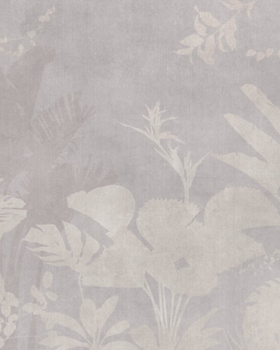 Tapet decorativ cu frunze, Pantanal Night, Beige Ash, cu design modern, minimalist, perfect pentru living, dormitor sau birou.