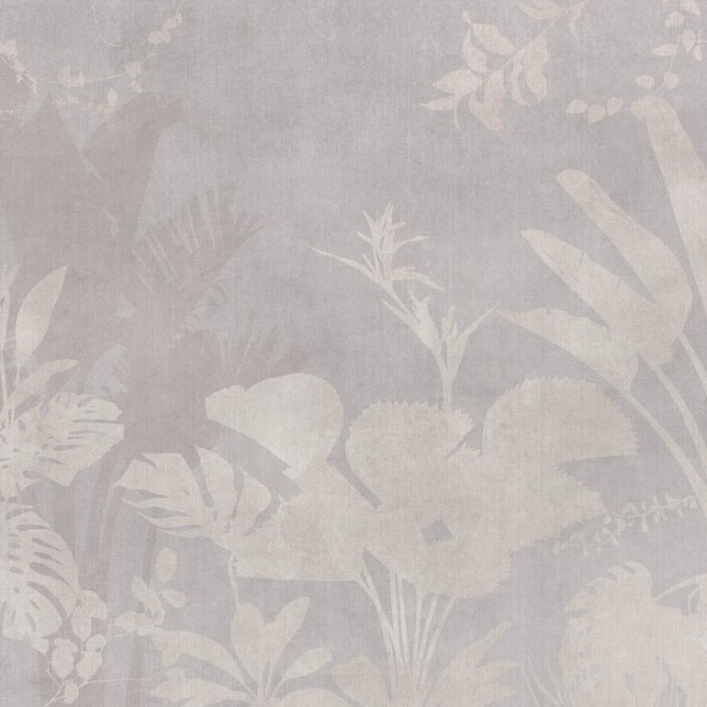 Tapet decorativ cu frunze, Pantanal Night, Beige Ash, cu design modern, minimalist, perfect pentru living, dormitor sau birou.