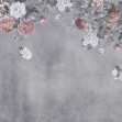 Vintage Flower Wall - Grey, Photowall