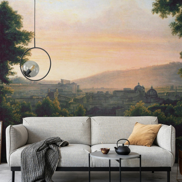Fototapet cu peisaj toscan, decor clasic
