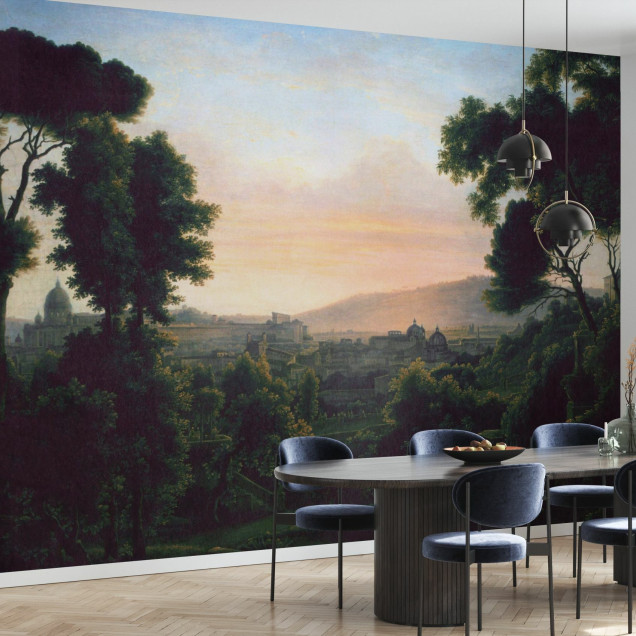Fototapet cu peisaj toscan, decor clasic