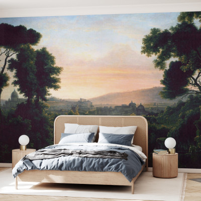Fototapet cu peisaj toscan, decor clasic
