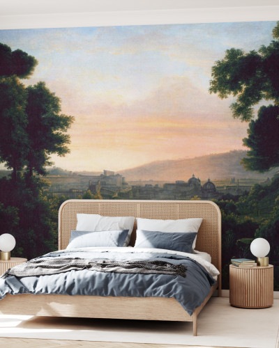 Fototapet cu peisaj toscan, decor clasic