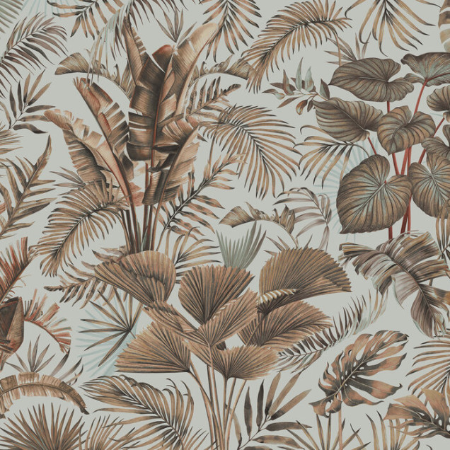 Fototapet cu design tropical Savana Manaus - Ash Green