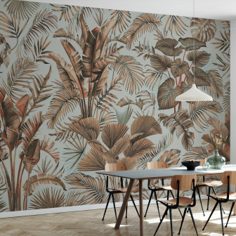 Fototapet cu design tropical Savana Manaus - Ash Green