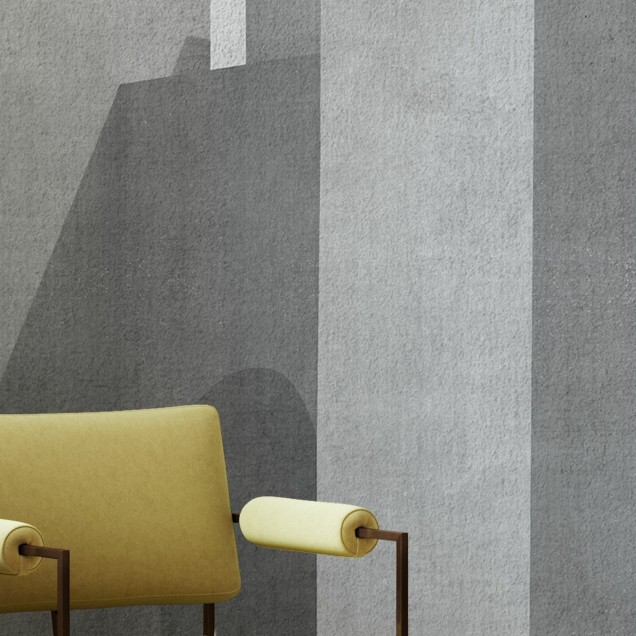 Tapet Moroccan City V, cu design minimalist, modern și paletă de culori monocromă.