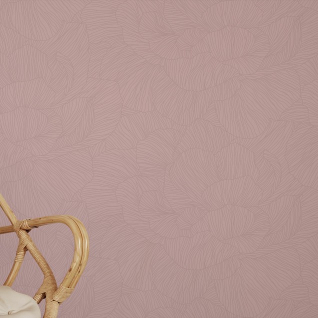 Tapet dormitor Rose, Lenient Pink, cu un design delicat si modern.