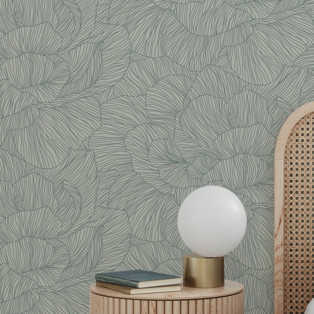 Fototapet cu flori delicate Rose, Winter Spruce, design modern